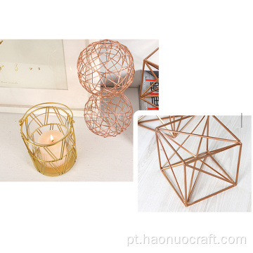 decoração de candelabro simples geométrica luxuosa e criativa